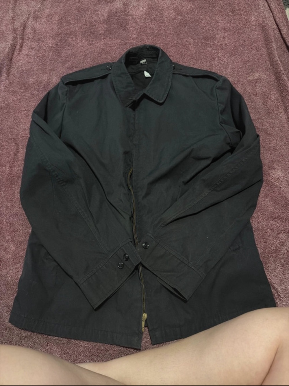 Vintage US army black 385 jacket with removable liner